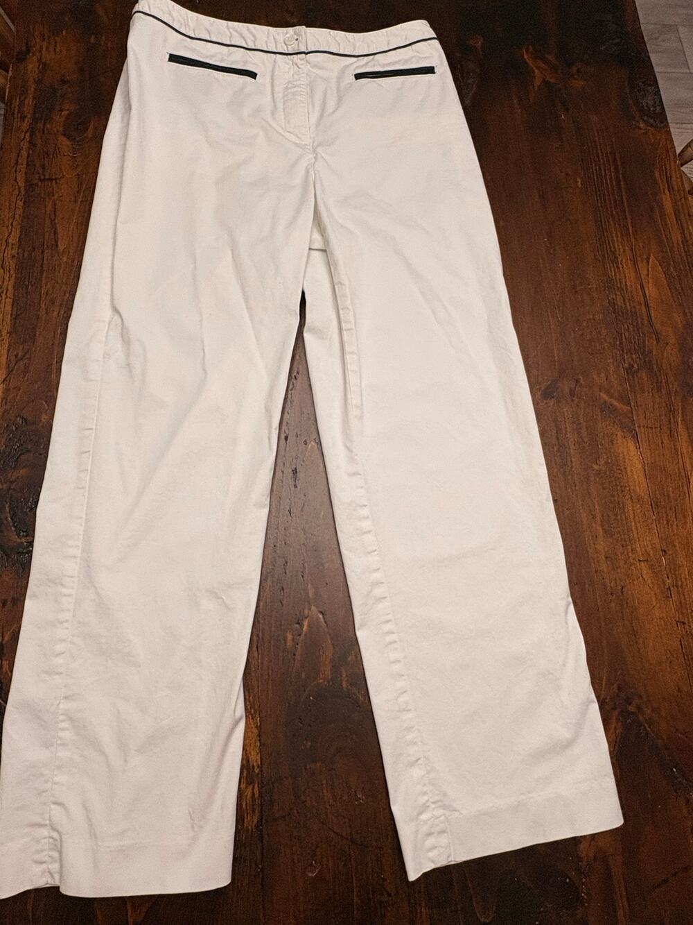Liz Claiborne Lizgolf Audra Women’s Size 12 White Golf Pants Black Trim